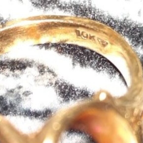 10 KT Gold, 1963 Edison's Jewelry store PINK GEMSTONE RING BEAUTIFUL - Picture 14 of 17